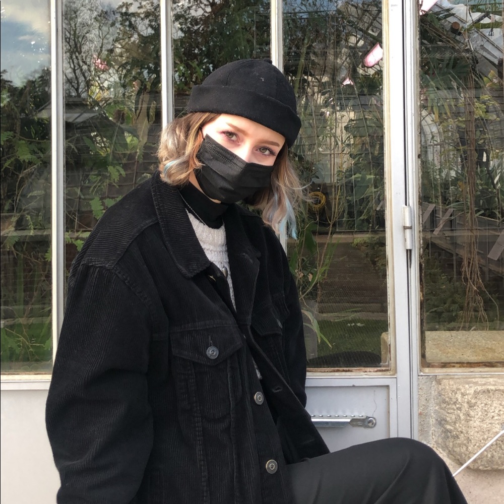 Vintage French Wool Docker Cap Black